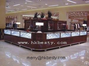 solid cherry wood jewelry watch display showcase store