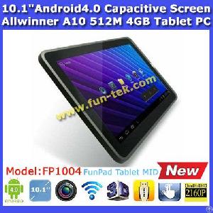 Cheapest 10 Inch Allwinner A10 Tablet Pc Android 4.0 Mid Funpad 512mb 4gb 1.5ghz Capacitive Wifi 3g