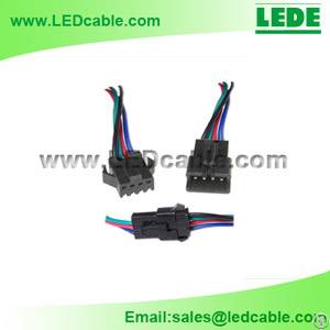 Flexible Jst Connector Rgb Led Strip Snap-in Male / Female Header Connecter