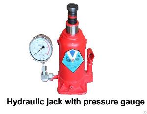 Hydraulic Jack With Pressure Gauge