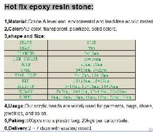 Hot Fix Epoxy Rhinestone Epoxy Rhinestone Hotfix