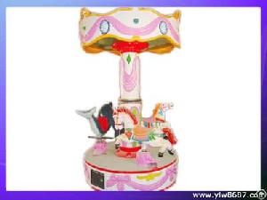 3 seat dolphin carousel coin operated merry round kiddie ride