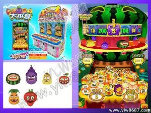 Video Fruit Game Machine With Award Coins Or Tickets, Coin Operated Redemption Game