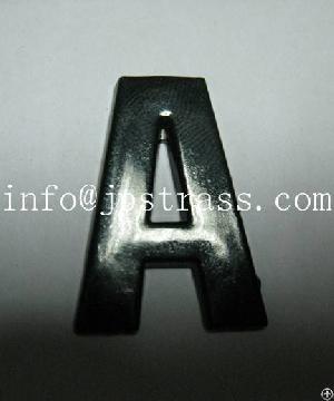 Letters Metallic Studs Hot Fix A Shape