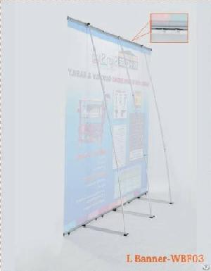 portable folding l banner