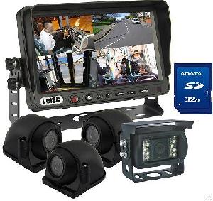 auto dvr quad monitor camera system rear view