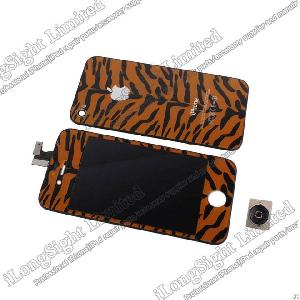 Leopard Series Lcd With Digitizer Screen Back Cover Home Button Kit For Iphone 4
