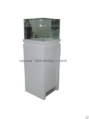 Fashionable White Jewelry Display Tower With Bright Led Light