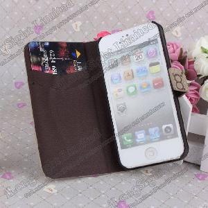 Retro Magnetism Wallet Styles Pu Leather Case For Iphone 5