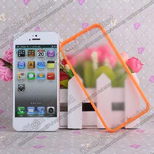 Tpu Bumper Frame Frosted Plastic Combo Case Cover For Iphone 5