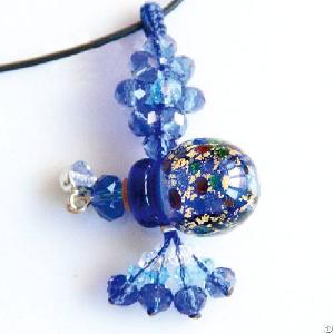 Lampwork Glass Essential Oil Perfume Bottle Pendant