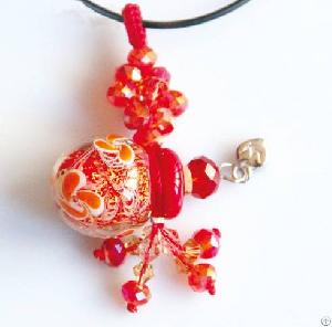 murano glass perfume bottle pendant necklace