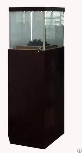 High Quality Black Dull Red Jewelry Display Tower Or Counter With Bright Led Light