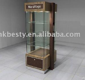 Unique Design Wooden Amd Glass Jewelry Display Tower