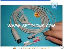 3 leads ecg cable clip 6pin