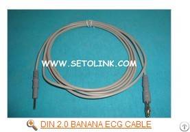 din 2 0 banana ecg cable patient monitor