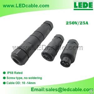 25a Ip68 Waterproof Screw Type Connector