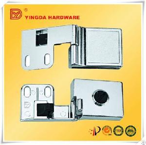 High Quality Gb Zinc Alloy One Way Glass Hinge / Display Cabinet Glass Hinge Yd-132