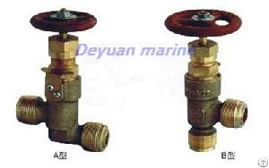 marine male thread bronze stop check valve