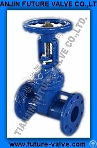 Din3352-f5 Cast Iron Rising Stem Resilient Gate Valves