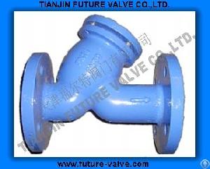 pn16 cast iron flanged y strainer filter