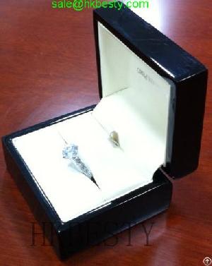 Black Jewelry Ring Slot Display Box For Jewelry Store Or Private Use