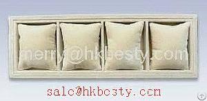 Fine And White Soft Watch Pillow Tray For Display For Private Use