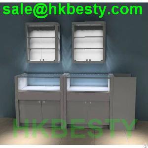 fine elelgant wall hanging cabinet counter kiosk