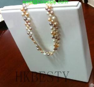 High Glossy White Jewelry Display Stand For Neck And Pendant