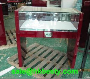 Jewelry Wooden Glass Display Counter Display Showcase With High Power Led Light