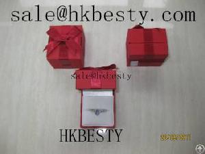 Red Wedding Jewelry Ring Boxes With Beautiful Ribbon