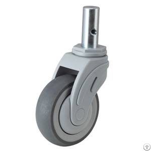 Medical Equipment Caster Wheel With Round Tube