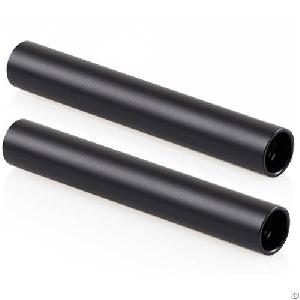 2pcs Black Aluminum Alloy 15mm Rod 10cm 4 Inch