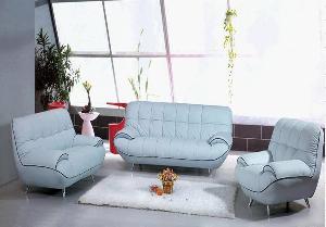 sofa leather modern living room furniture q09