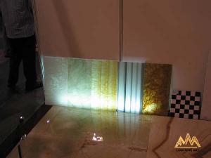 glass backed onyx panel