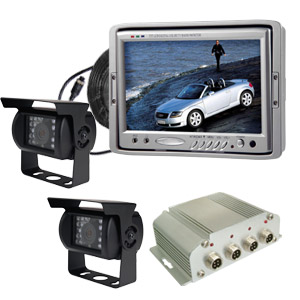 car rear view system switching box 7 lcd monitor cameras