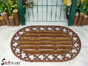 cast iron coir door mat