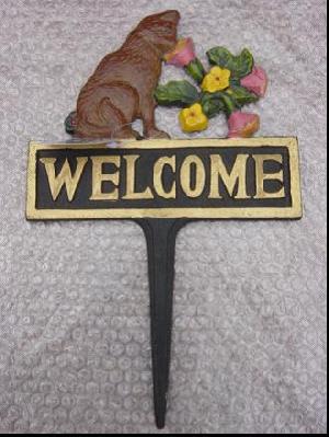 Cast Iron Welcome Sign