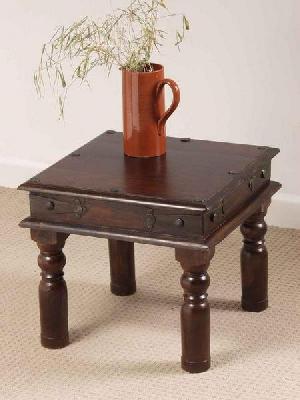 dark sheesham hardwood side table wooden thakat furniture india