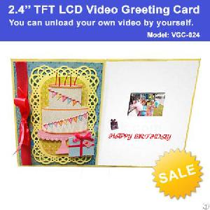 2 4 tft lcd video brochure greeting card advertising promotional gifts vgc 024