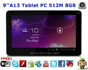 Best China 9 Inch Android 4.0 Allwinner A13 Tablet Pc Funtek Cortex A8 512mb 8gb Capacitive Screen
