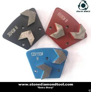 Arrow Trapezoid Velcro Back Diamond Grinding Disc