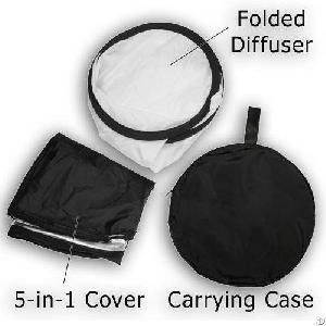 5-in-1 Collapsible Light Reflector Disc 110cm 43 Inch Useful For Modify Lighting