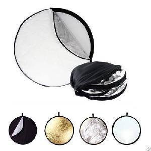 5-in-1 Collapsible Light Reflector Disc 60cm 22 Inch On Led-video-lights