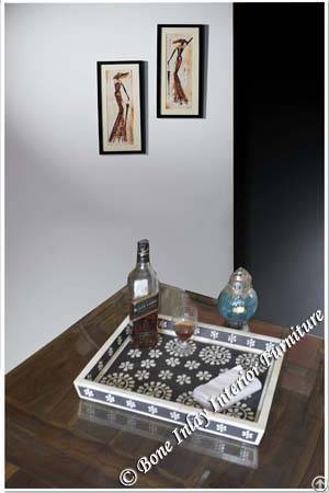 Black Bone Inlay Tray