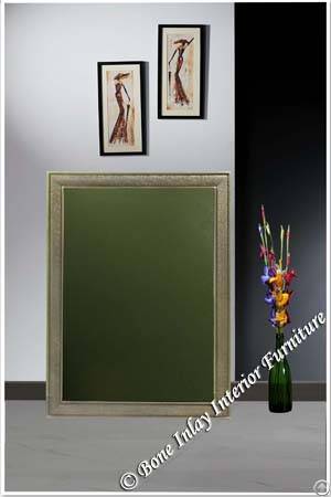 embossed squre brass metal mirror frame