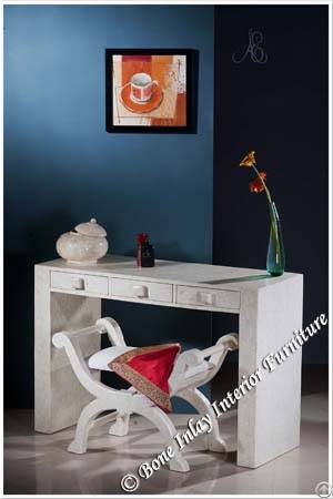 bone inlay laptop table roman stool