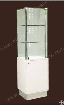 White Color Refinement Jewelry Display Cabinet For Shops And Shopping Mall