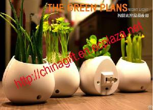 Led Green Plants Night Light