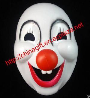 plastic cartoon clown mask